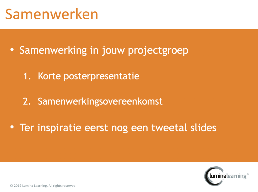 workshopmateriaal lumina student